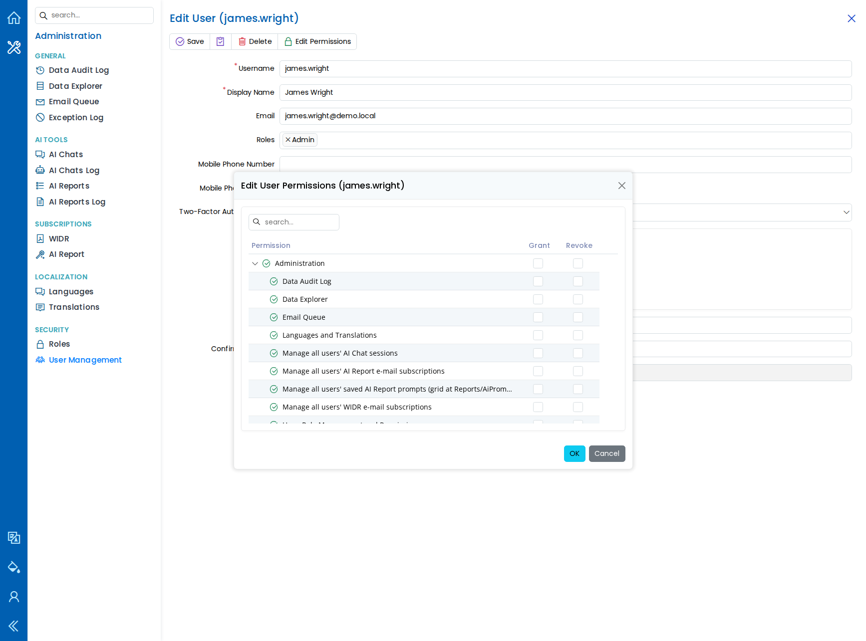 User Permissions